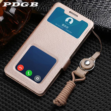 PDGB Flip Leather Case For Xiaomi Mi 8 Lite Youth Redmi 7A Global Redmi Note 7 Pro Classic Double VieW Window Book Soft Cover 2024 - buy cheap