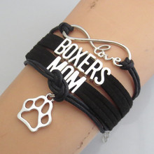 Bóxer de amor para perros, pulsera a la moda, color negro, con encanto, para mamá 2024 - compra barato