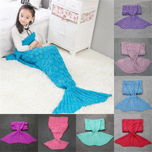 Quilt fleece Mermaid blanket For Bed tail throw plush plaid On sofa Bed fluffy bedspreads knitted children and adult blanket 2024 - buy cheap