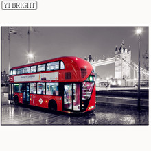 Crystal Mosaic Painting Rhinestones Full Diamond Embroidery Red London Bus DIY square Diamond Painting Cross Stitch LK1 2024 - buy cheap