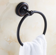 Новинка 2016, аксессуары для ванной комнаты, кольцо для полотенец в античном черном дизайне/модное бронзовое настенное крепление, держатель для банных полотенец и подвеска для полотенец 2024 - купить недорого