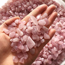 50g Natural Pink Powder Crystal Gravel Rock Madagascar Rose Quartz Raw Gemstone Mineral Specimen Garden Decoration Energy Stone 2024 - buy cheap