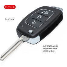 Keyecu Flip Remote Key Fob 433MHz ID46 Chip for Hyundai Creta 2016-2017 P/N: 95430-A0100 2024 - buy cheap