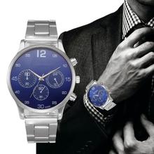 Reloj a la moda para hombre, reloj de pulsera de cuarzo analógico de acero inoxidable y cristal, envío directo 2018JUL12 2024 - compra barato