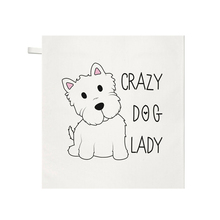 Funny Crazy Dog Lady Face Kitchen Towel Cute Dogs Puppy Tea Hand Towels Terrier Lovely Animal Pet Gifts for Mother Mom Birthday 2024 - buy cheap
