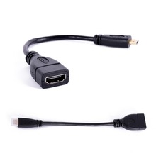 Cabo adaptador para hdmi, usb tipo micro hdmi, hdmi tipo a fêmea, envio dhl 2024 - compre barato