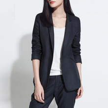 Blazer Jackets For Women Suit 2019 Spring 100% Linen Slim Blazer Work Wear Ladies Long Sleeve  Outerwear chaqueta mujer LJ11 2024 - buy cheap
