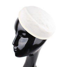 Sinamay-Sombrero de boda de imitación de marfil, 15 colores, 16X19CM, accesorios para el cabello, sombreros de cóctel, sombrero de novia 2024 - compra barato