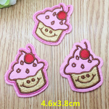 New arrival 10 pcs Little Cupcake Embroidered patches iron on cartoon Motif HHM Applique embroidery accessory 2024 - buy cheap