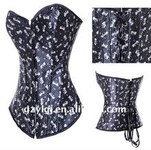 Sexy Lingerie Lace Up  Bustier Corset  fancy dress costume blue print XXL , XXL  2775 2024 - buy cheap