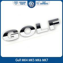 OEM автомобильная Задняя Крышка багажника, хромированная Серебристая Наклейка для гольфа, логотип для VW Volkswagen ABS 2024 - купить недорого