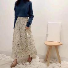 2022 Spring New Arrival All Match Vintage Skirt Floral Faldas Largas Elegantes Irregular Skirt 4 Colors Available Free Shipping 2024 - buy cheap