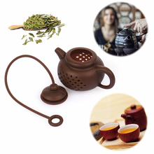 Infusor de té con forma de tetera, colador creativo de silicona, difusor de filtro de hojas, herramientas de cocina, accesorios, novedad 2024 - compra barato