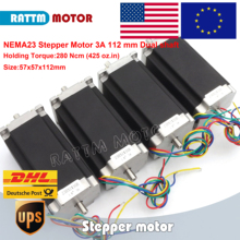 4pcs Nema 23 stepper motor Dual shaft 57x112mm 2.8N.cm 425 Oz-in 4 wires 3A for 3D printer parts CNC engraving machine 23HS2430B 2024 - buy cheap