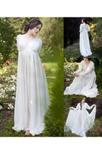 Vestido largo hasta el suelo para mujer adulta, vestido largo hasta el suelo, Vintage, Medieval, color blanco, para Cosplay, Retro Medieval 2024 - compra barato