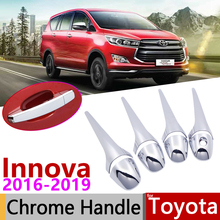 for Toyota Innova AN140 2016~2019 Chrome Exterior Door Handle Cover Car Accessories Stickers Trim Set of 4Door 2017 2018 2024 - buy cheap