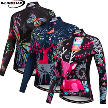 2021 Women Cycling Jersey Long Sleeve Mtb Bicycle Clothing Ciclismo Maillot Road Riding Shirt Bike Cycling Clothing Black Elk 2024 - buy cheap