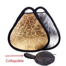 Handheld 30cm Collapsible Reflector Disc with Gold Silver Color in one Panel for Camera Photography Flash Diffuser Panel 2024 - buy cheap