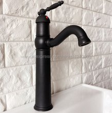 Deck Mount Bathroom Kitchen Faucet Single Handle 360 Rotate Basin Sink Mixer Taps Black Hot and Cold Water Mixers Knf367 2024 - buy cheap