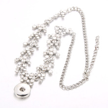 New Snap Jewelry 18mm Snap Button Necklace charm Crystal rhinestone fashion women Jewelry Creative gift 2024 - buy cheap