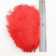 10pcs red wisp ostrich feather 15-20cm  wedding decoration party decorative Celebration 6-8 inches Ostrich  Plumes 2024 - buy cheap