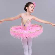 Profissional ballet tutus criança cisne lago ballet traje bailarina vestido crianças leorard com saia panqueca dança vestido para meninas 2024 - compre barato