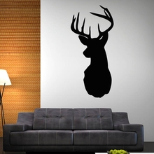 Pegatina de cabeza de ciervo extraíble para la pared, pegatina para sala de estar, dormitorio, decoración del hogar 2024 - compra barato