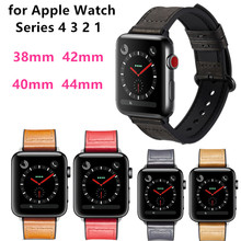 Genuine Leather Strap For Apple Watch Band 44mm 40mm & Apple Watch Bands 42mm 38mm Series 4 3 2 1 Watch Belt Accessories 2024 - buy cheap