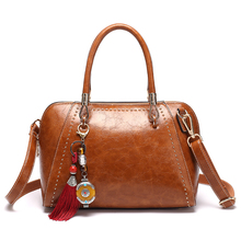 Brown patente casual tote bolsa das senhoras bolsa de couro genuíno mensageiro bolsa de ombro feminino alça superior sacos mão senhora t55 2024 - compre barato