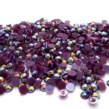 10000pcs 2MM/3MM/4MM/5MM Dark Purple AB Imitation Pearls Half Round Flatback Beads For Nail Art DIY Embellishments Accessories 2024 - buy cheap