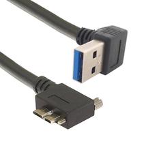 Запорные винты панель кабель вниз направо Угловой 90 градусов A штекер к Micro B разъем USB 3,0 левый угловой 0,4 м 2024 - купить недорого