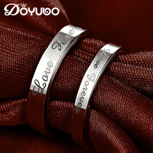Doyubo anéis de prata esterlina 925 para homens e mulheres, romântico, amor eterno, aliança de casal, de noivado, vb074 2024 - compre barato