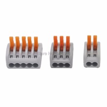 Universal Compact Wire Wiring Connector 2 pin/ 3pin / 5pin Conductor Terminal Block With Lever 5pcs/lot 2024 - buy cheap