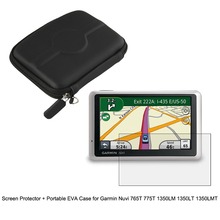4.3'' Inche Vehicle Portable EVA Case Bag + Clear Screen Protector Shield Film for Garmin Nuvi 765T 775T (1350 LM LT LMT ) GPS 2024 - buy cheap