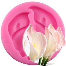 Calla Lily Flower Silicone Mold Fondant Cake Chocolate Molds Cookies Pastry Ice Cube Mould Wedding Decoration DIY Baking Tools 2024 - buy cheap