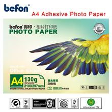 befon A4 Adhesive Photo Paper 20 Sheets 130gms Inkjet Printer Photo Printing Paper Photographic Paper High Quality Matte 2024 - buy cheap