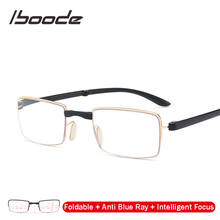 iboode Anti Blue Ray Reading Glasses Folding Men Ultralight TR90 intelligent Multifocal Reading Eyewear Mens Portable Eyeglasses 2024 - buy cheap