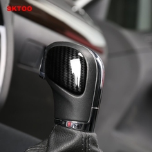 SKTOO Car styling shift lever cover gear shift knob head carbon fiber sticker for VW Golf 7 MK7 Golf 5 6 Passat Polo CC Tiguan 2024 - buy cheap