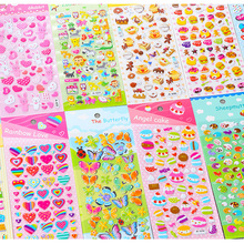 Random 5 Sheets/set Cute Animal Car Pattern DIY Bubble Stickers Toys PVC Cartoon Sticker Scrapbooking For Kids Gifts 2024 - buy cheap