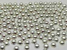 1000 Metallic  Silver Colour Flatback Round Half Pearl 4mm Scrapbook Nail Art Craft 2024 - buy cheap