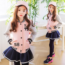Spring and Autumn Baby Girls Baseball Jackets Coats Letters Embroidery Fashion Children Outwear Coat Kids Girls Casual Jacket 2024 - buy cheap