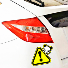 Aliauto Car-styling Cartoon Funny Panda Warning Sticker Decal for Mitsubishi Mirage Lancer Outlander Galant Expo Endeavor Fiesta 2024 - buy cheap