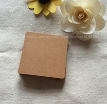 300pcs-6*6cm rounded square DIY blank kraft paper card paper price hang tag DIY baking decoration tag 2024 - buy cheap