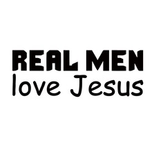 For Real Men Love Jesus Car Sticker Vinyl Decal Car Sticker Religious Symbol Waterproof Window Jdm 2024 - buy cheap