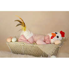 Touca de bebê tricotada artesanal, fantasia de animais hens para recém-nascidos, acessório para fotografia, 2019 2024 - compre barato