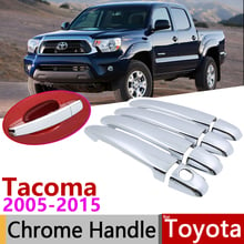 Хромированная крышка ручки двери для Toyota Tacoma N220 N240 N250 N260 N270 2005 ~ 2015, автомобильные аксессуары, Набор наклеек для обшивки 2006 2010 2014 2024 - купить недорого