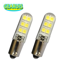 4pcs Car styling BA9S Silicone led 12 smd 2835 1W T4W Car LED Lights Interior light Auto Lamp Licence plate lights cool white 2024 - buy cheap