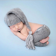 Милый вязаный костюм «кроше» для новорожденных мальчиков и девочек; Костюмы для фотосессии; Комплекты для малышей 2024 - купить недорого