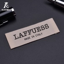 Free Shipping Customized clothing labels printed Cotton Label Sewing Fabric printed cotton tags custom kids garment labels 2024 - buy cheap