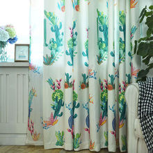 Modern Nordic Plant Cactus Ball Pattern Curtains For Kids Bedroom Living Room Window Treatments Tulle Children Custom-made 2024 - buy cheap